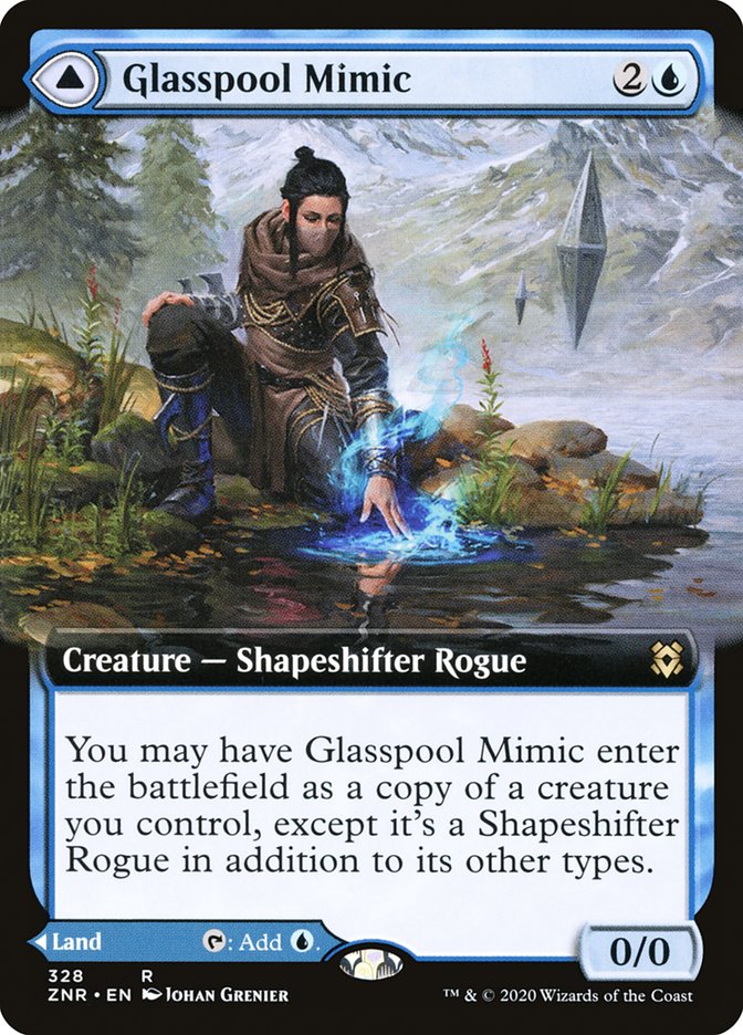 Glasspool Mimic // Glasspool Shore (Extended Art) [Zendikar Rising] | The Time Vault CA