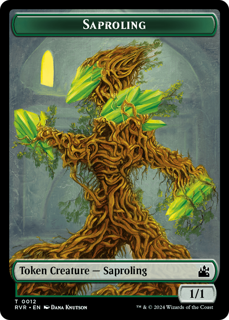 Saproling // Angel (0003) Double-Sided Token [Ravnica Remastered Tokens] | The Time Vault CA