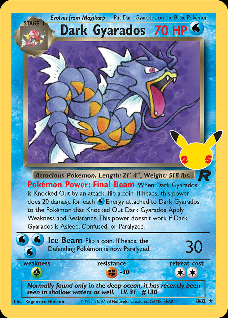 Dark Gyarados (8/82) [Celebrations: 25th Anniversary - Classic Collection] | The Time Vault CA