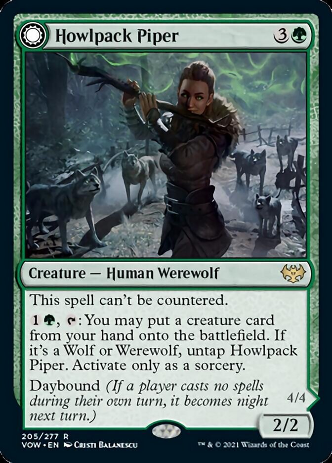 Howlpack Piper // Wildsong Howler [Innistrad: Crimson Vow] | The Time Vault CA