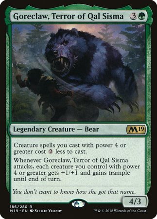 Goreclaw, Terror of Qal Sisma [Core Set 2019] | The Time Vault CA