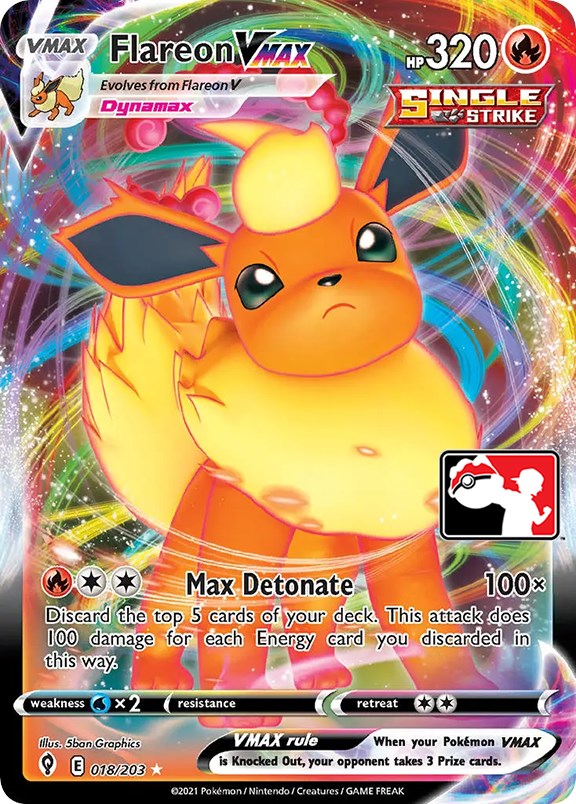 Flareon VMAX (018/203) [Prize Pack Series One] | The Time Vault CA