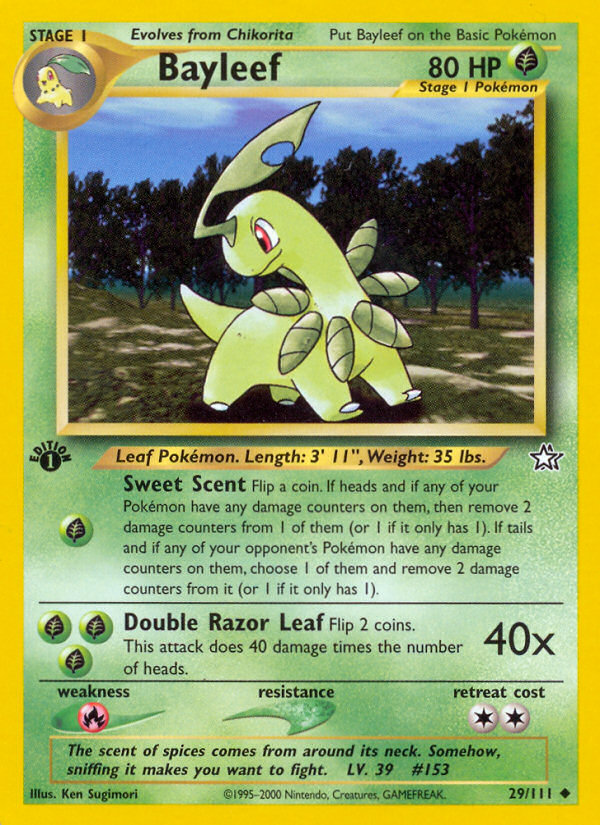 Bayleef (29/111) [Neo Genesis 1st Edition] | The Time Vault CA