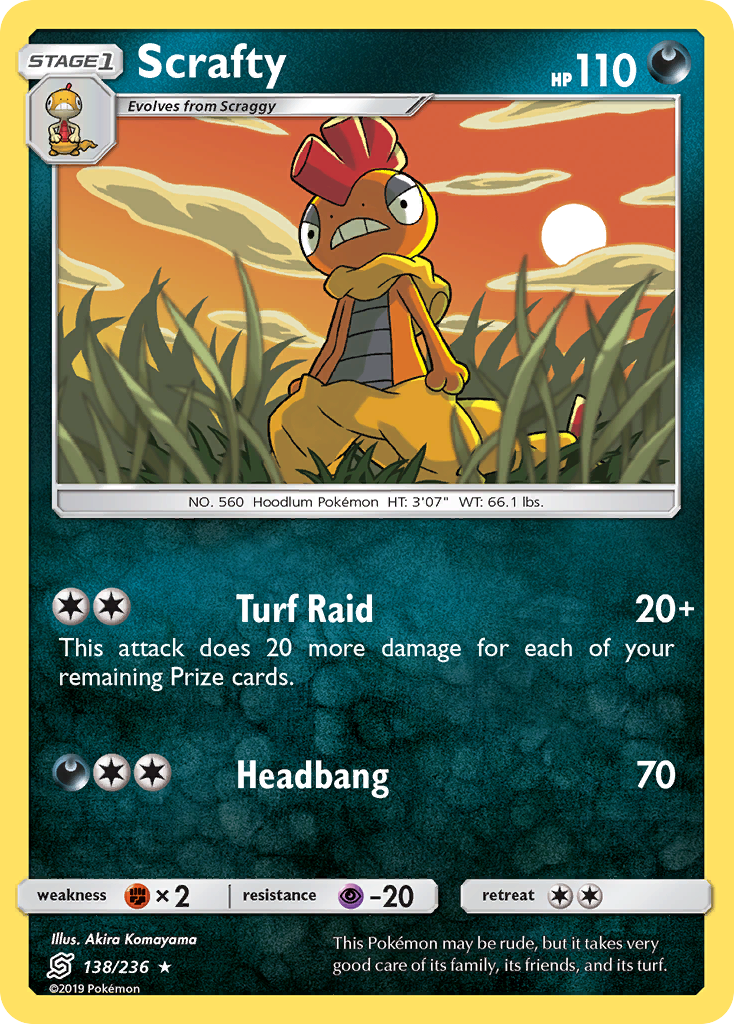 Scrafty (138/236) [Sun & Moon: Unified Minds] | The Time Vault CA