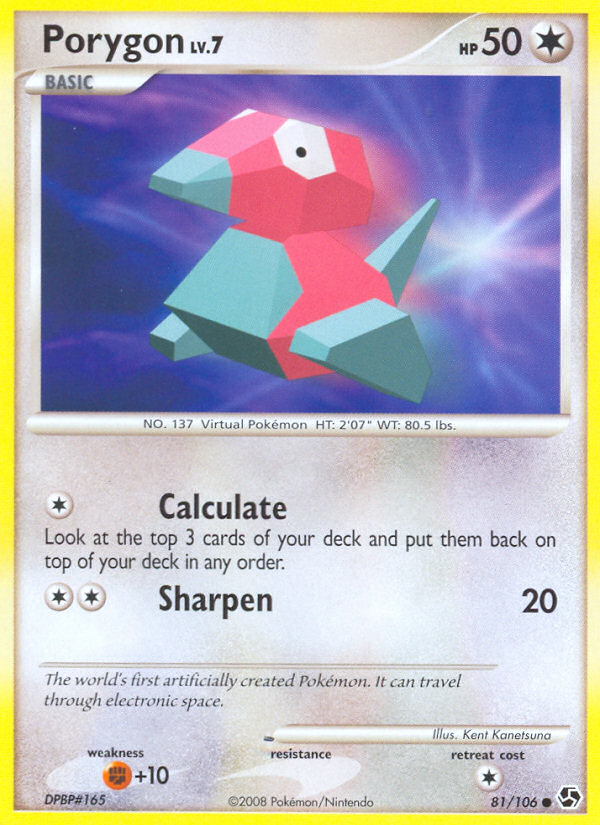 Porygon (81/106) [Diamond & Pearl: Great Encounters] | The Time Vault CA