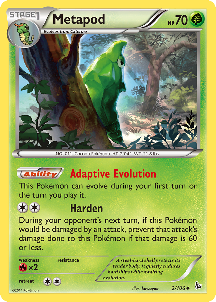 Metapod (2/106) [XY: Flashfire] | The Time Vault CA