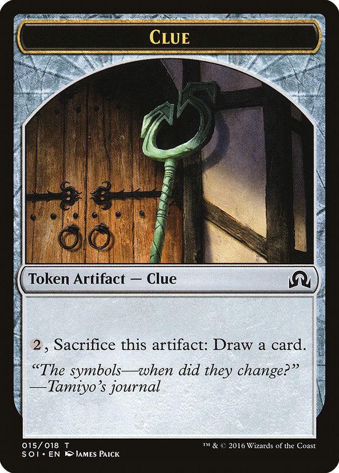 Clue (015/018) [Shadows over Innistrad Tokens] | The Time Vault CA