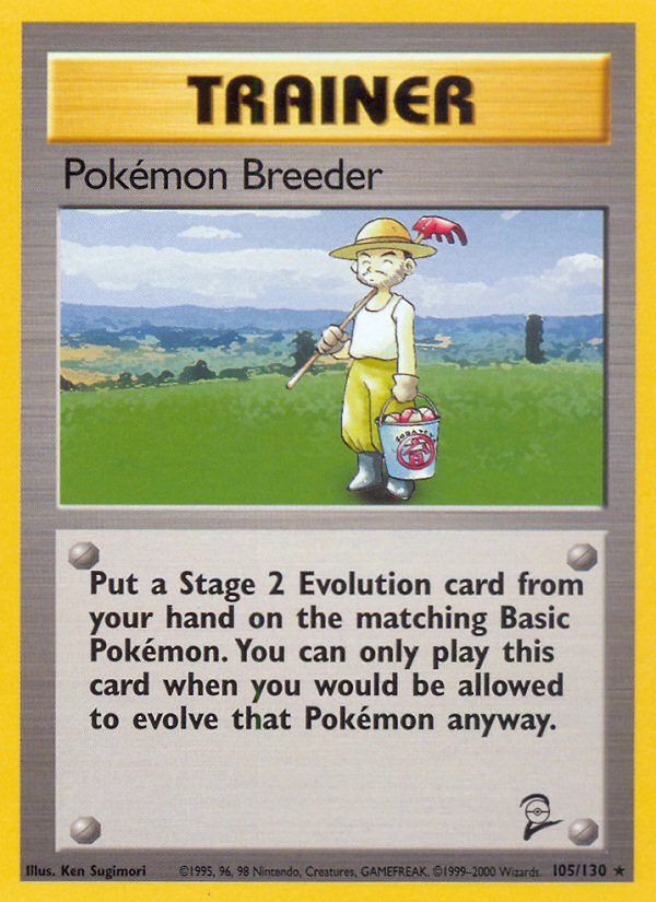 Pokemon Breeder (105/130) [Base Set 2] | The Time Vault CA