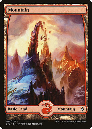 Mountain (267) - Full Art [Battle for Zendikar] | The Time Vault CA