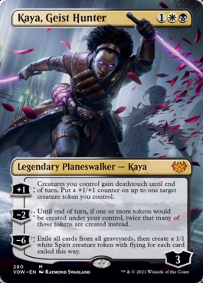 Kaya, Geist Hunter (Borderless) [Innistrad: Crimson Vow] | The Time Vault CA