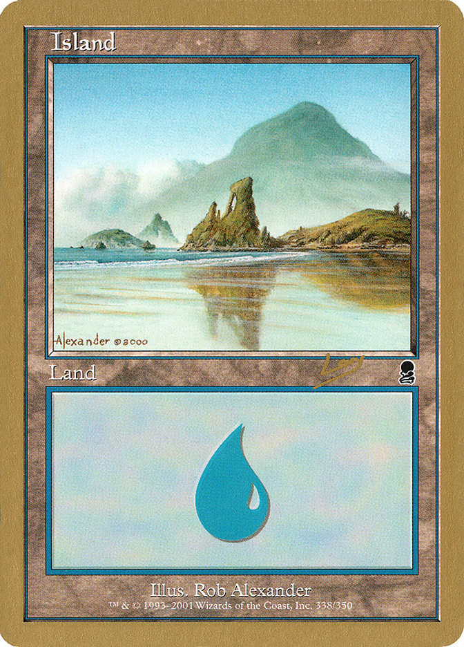 Island (rl338) (Raphael Levy) [World Championship Decks 2002] | The Time Vault CA