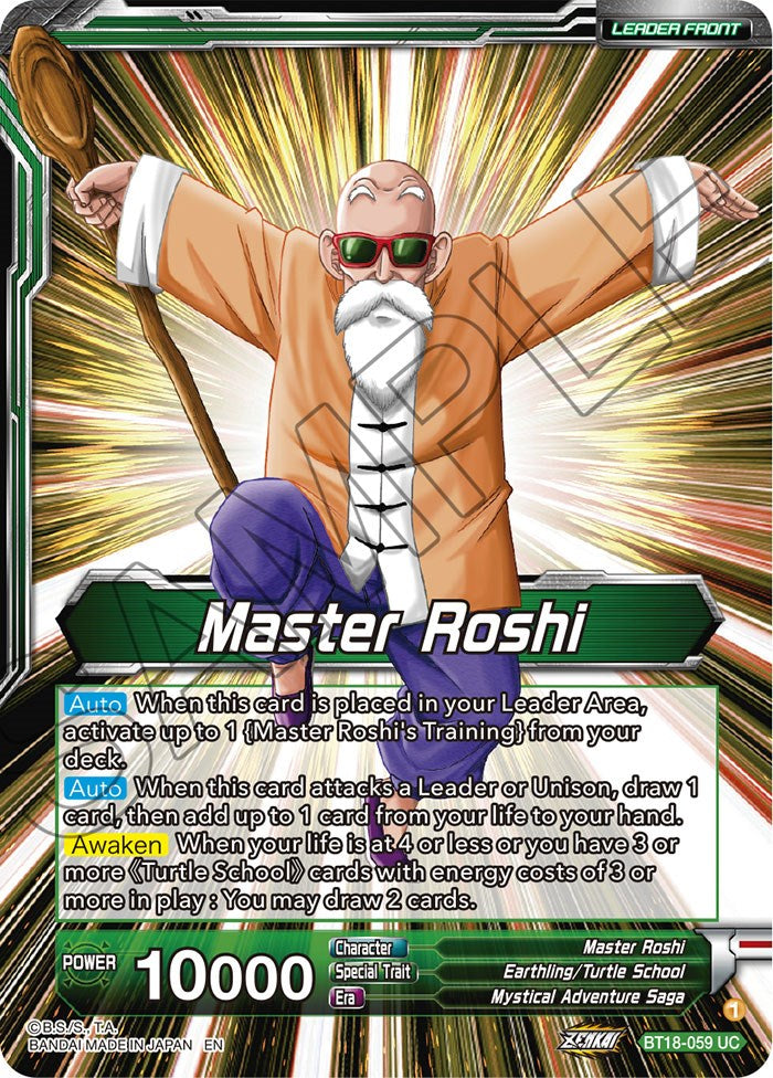 Master Roshi // Son Goku, Krillin, Yamcha, & Master Roshi, Reunited (BT18-059) [Dawn of the Z-Legends Prerelease Promos] | The Time Vault CA