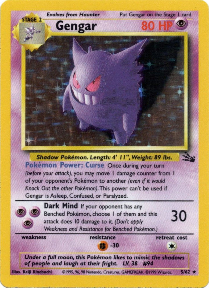 Gengar (5/62) [Fossil Unlimited] | The Time Vault CA