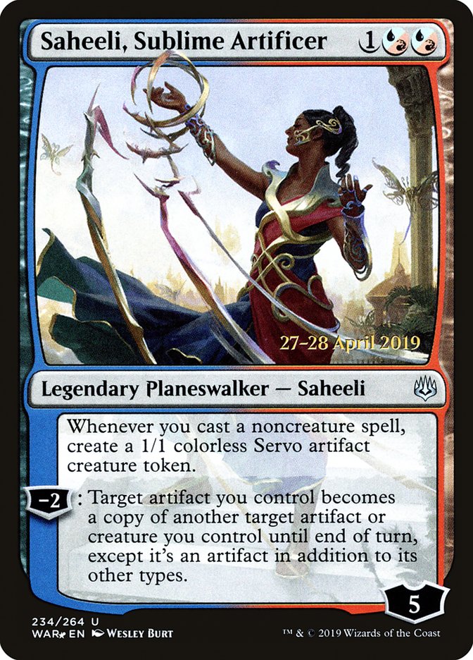 Saheeli, Sublime Artificer  [War of the Spark Prerelease Promos] | The Time Vault CA