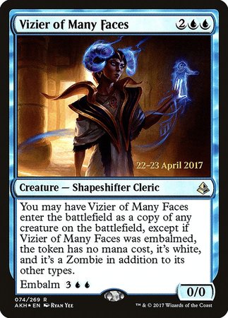 Vizier of Many Faces [Amonkhet Promos] | The Time Vault CA
