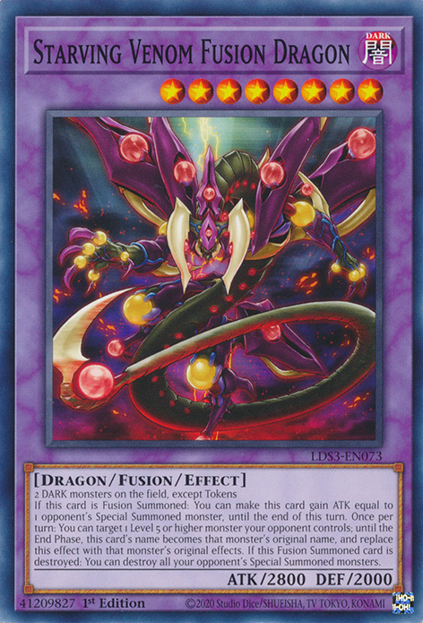 Starving Venom Fusion Dragon [LDS3-EN073] Common | The Time Vault CA