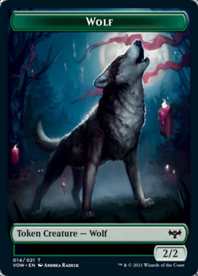 Blood // Wolf (014) Double-sided Token [Innistrad: Crimson Vow Tokens] | The Time Vault CA