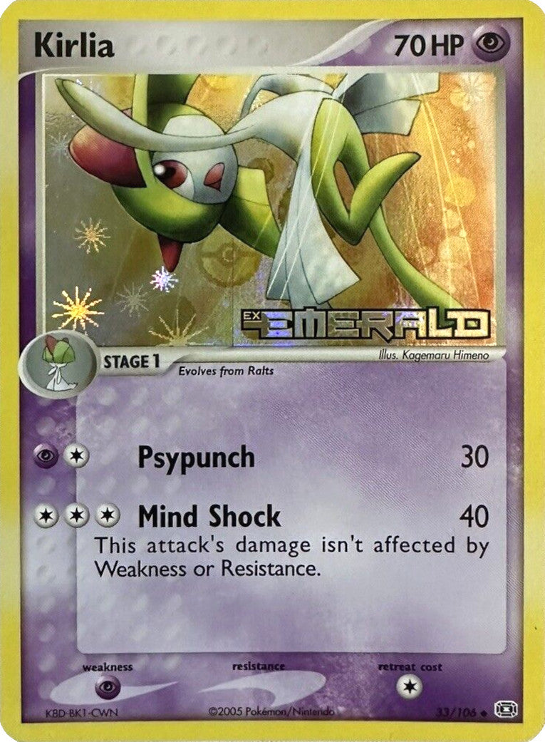 Kirlia (33/106) (Stamped) [EX: Emerald] | The Time Vault CA