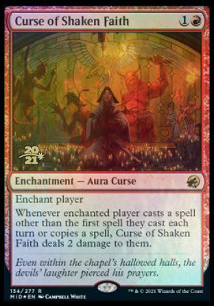 Curse of Shaken Faith [Innistrad: Midnight Hunt Prerelease Promos] | The Time Vault CA