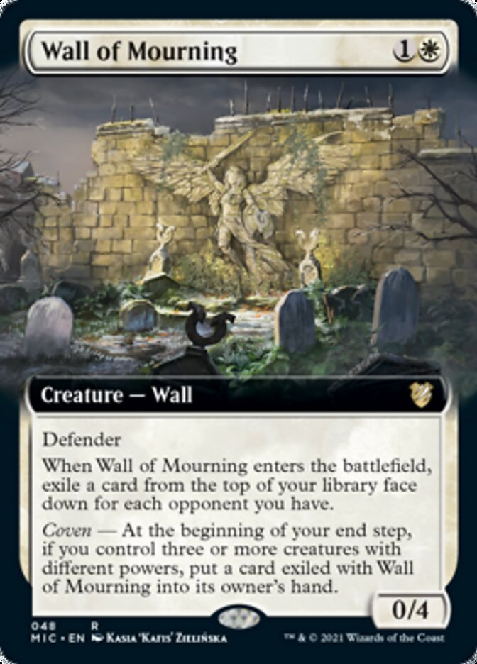 Wall of Mourning (Extended) [Innistrad: Midnight Hunt Commander] | The Time Vault CA