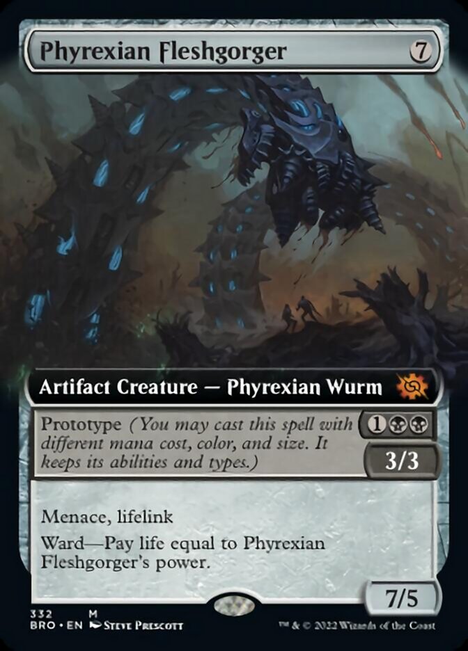 Phyrexian Fleshgorger (Extended Art) [The Brothers' War] | The Time Vault CA