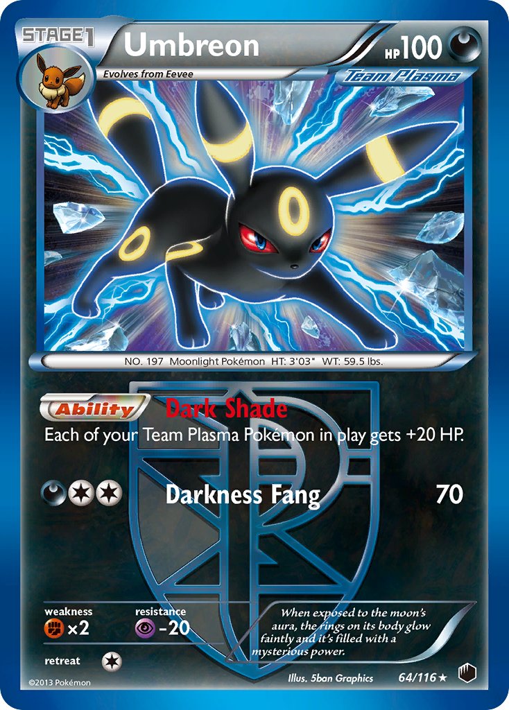 Umbreon (64/116) (Moltres Legendary Battle Deck) (Theme Deck Exclusive) [Black & White: Plasma Freeze] | The Time Vault CA