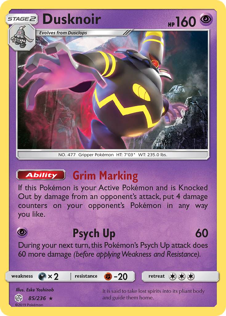 Dusknoir (85/236) [Sun & Moon: Cosmic Eclipse] | The Time Vault CA