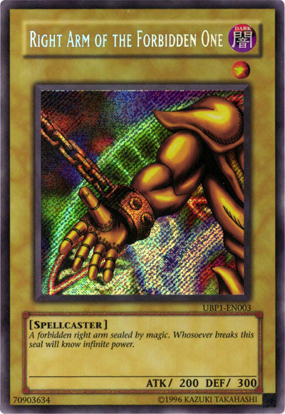 Right Arm of the Forbidden One [UBP1-EN003] Secret Rare | The Time Vault CA