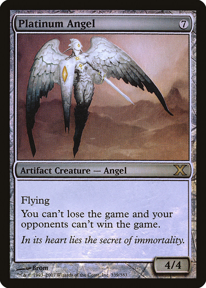 Platinum Angel (Premium Foil) [Tenth Edition] | The Time Vault CA