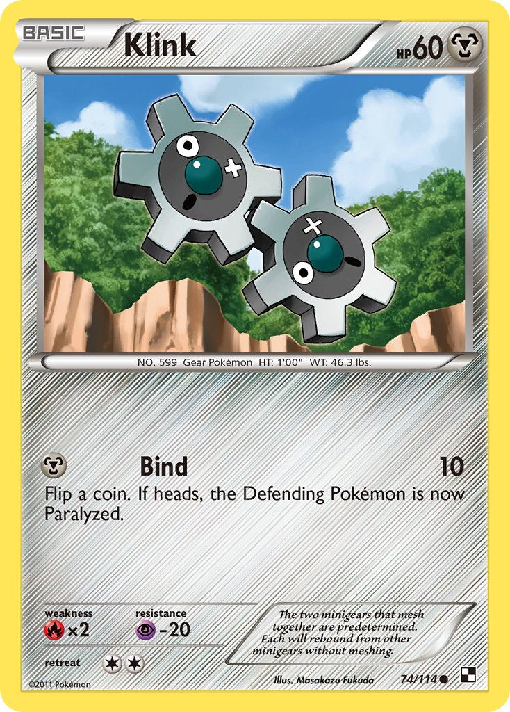 Klink (74/114) (Cracked Ice Holo) (Blister Exclusive) [Black & White: Base Set] | The Time Vault CA