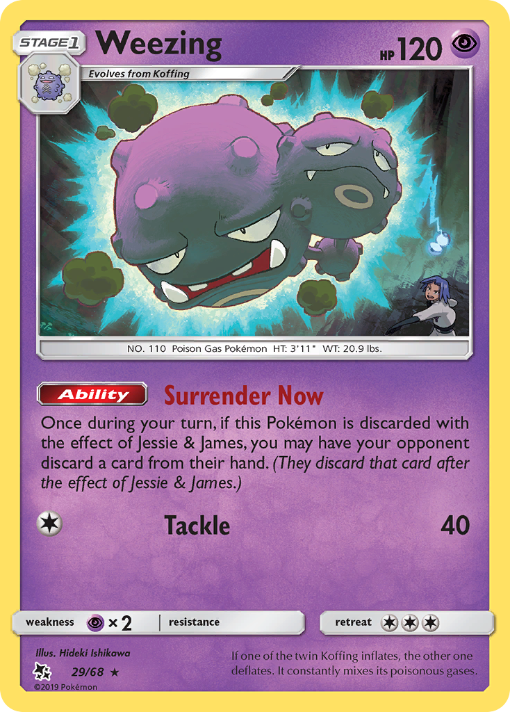 Weezing (29/68) [Sun & Moon: Hidden Fates] | The Time Vault CA