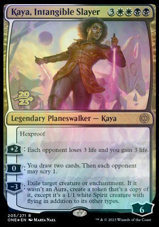 Kaya, Intangible Slayer [Phyrexia: All Will Be One Prerelease Promos] | The Time Vault CA