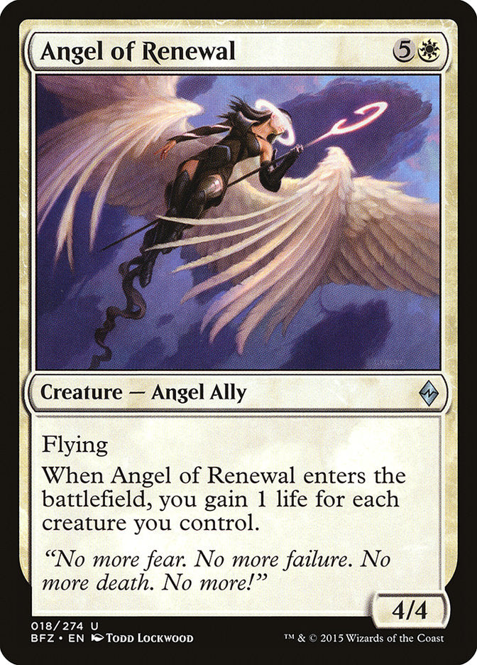 Angel of Renewal [Battle for Zendikar] | The Time Vault CA
