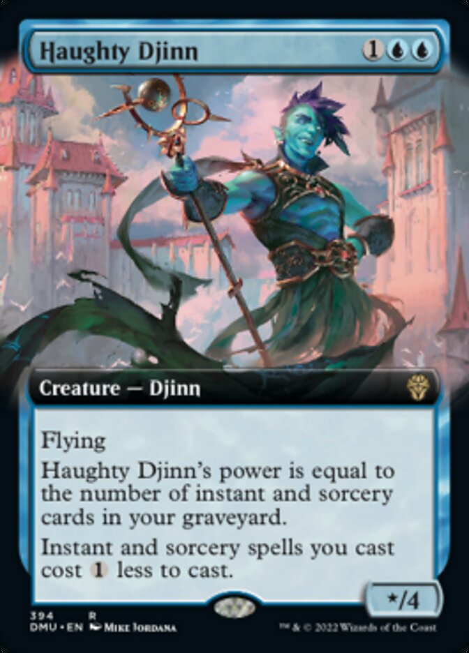 Haughty Djinn (Extended Art) [Dominaria United] | The Time Vault CA