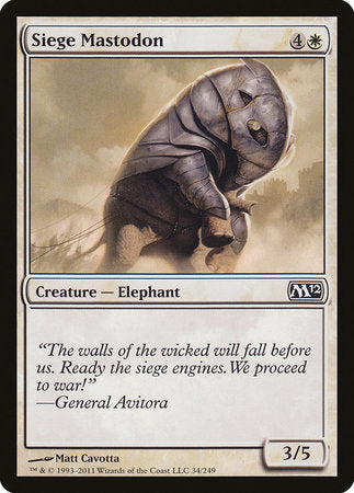 Siege Mastodon [Magic 2012] | The Time Vault CA