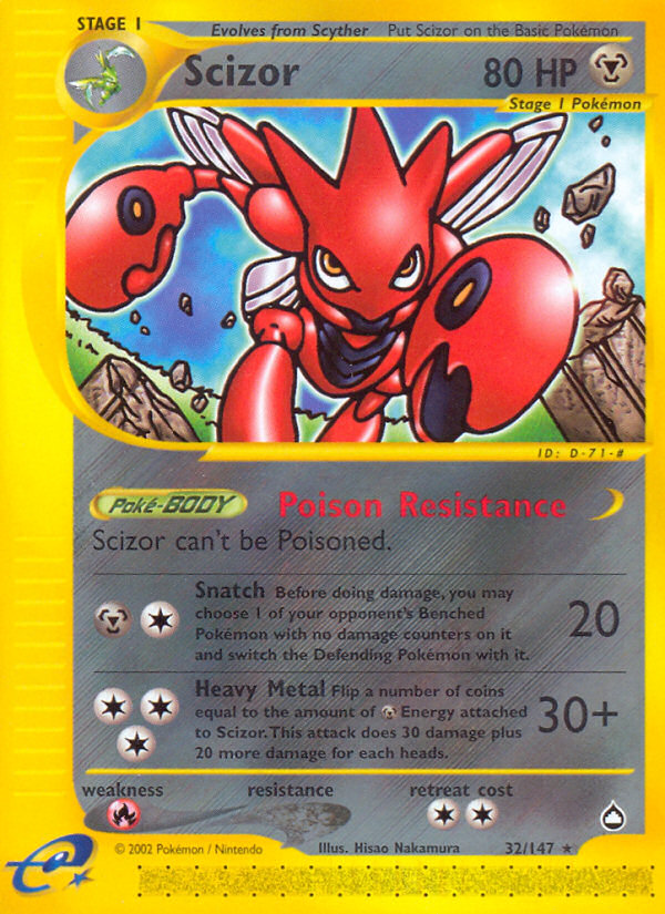 Scizor (32/147) [Aquapolis] | The Time Vault CA