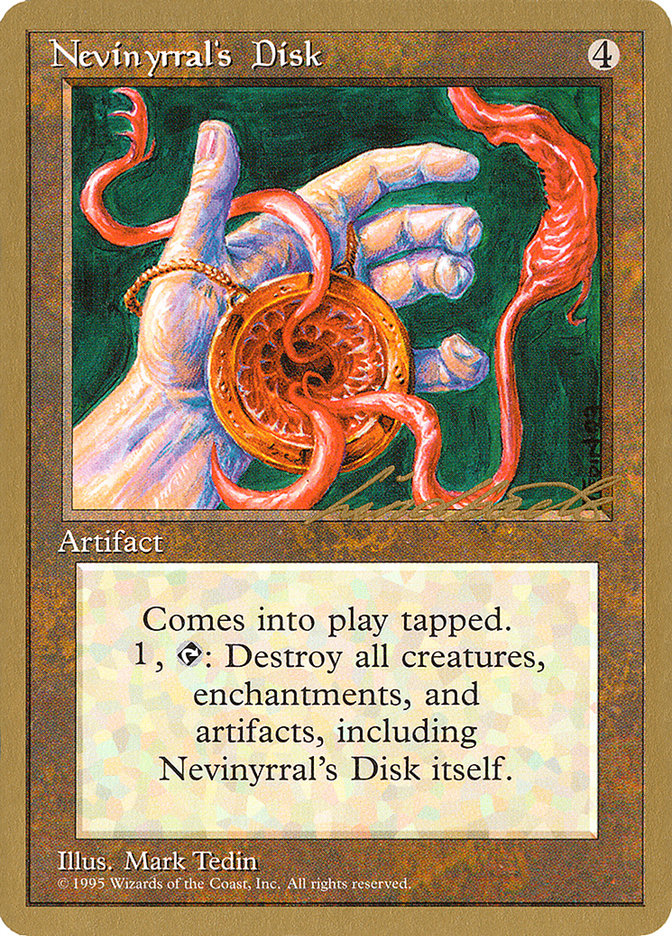 Nevinyrral's Disk (Leon Lindback) [Pro Tour Collector Set] | The Time Vault CA