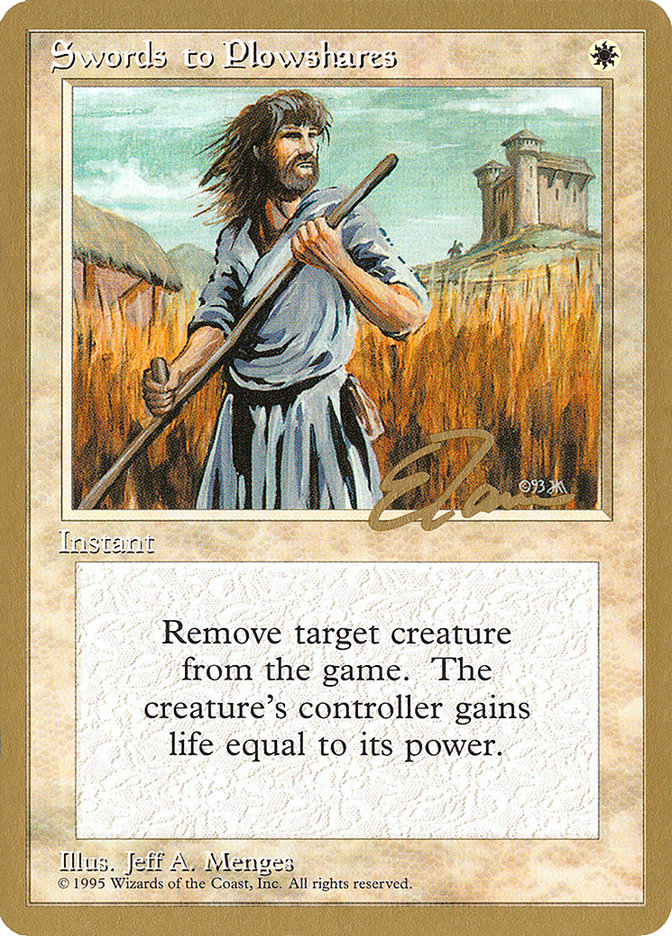 Swords to Plowshares (Eric Tam) [Pro Tour Collector Set] | The Time Vault CA