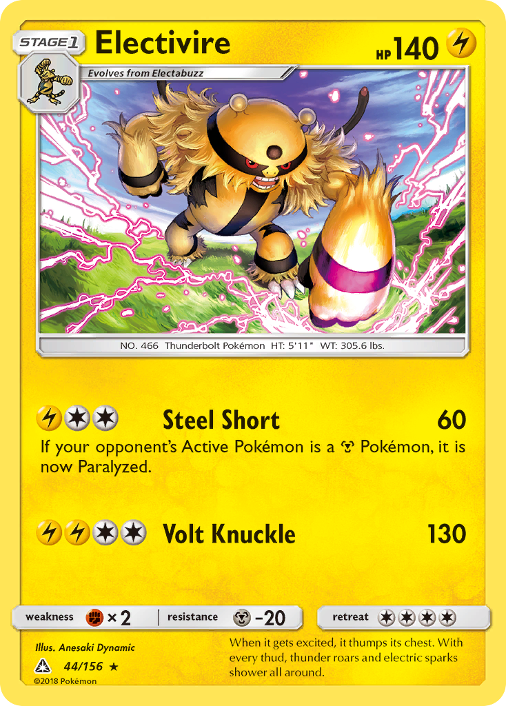 Electivire (44/156) [Sun & Moon: Ultra Prism] | The Time Vault CA