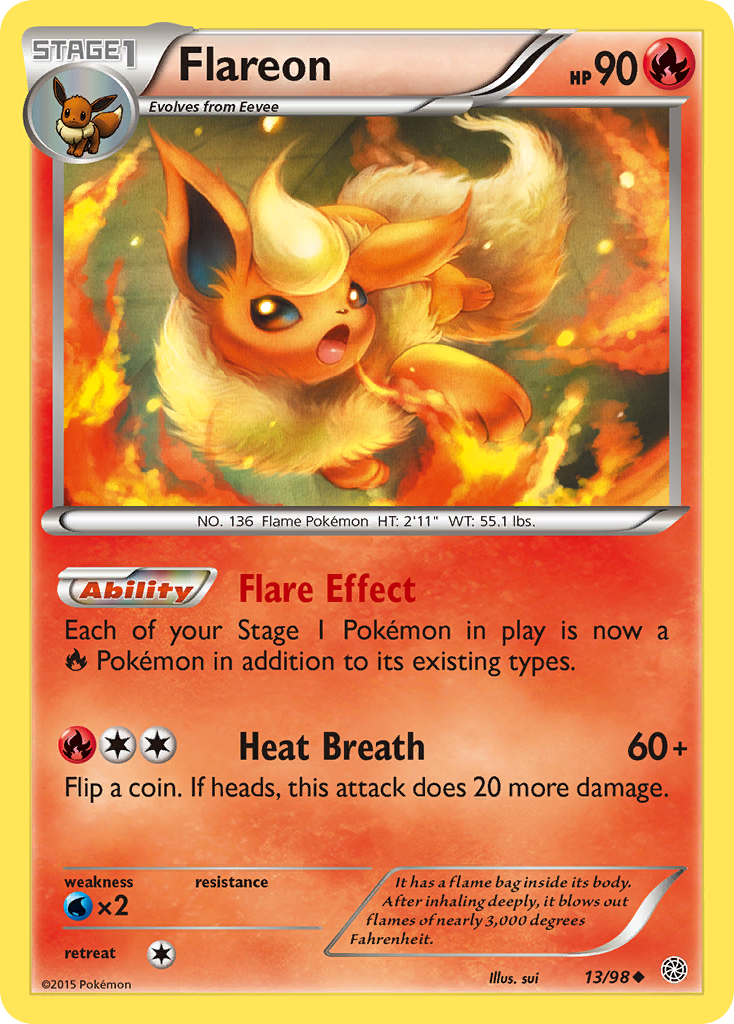 Flareon (13/98) [XY: Ancient Origins] | The Time Vault CA