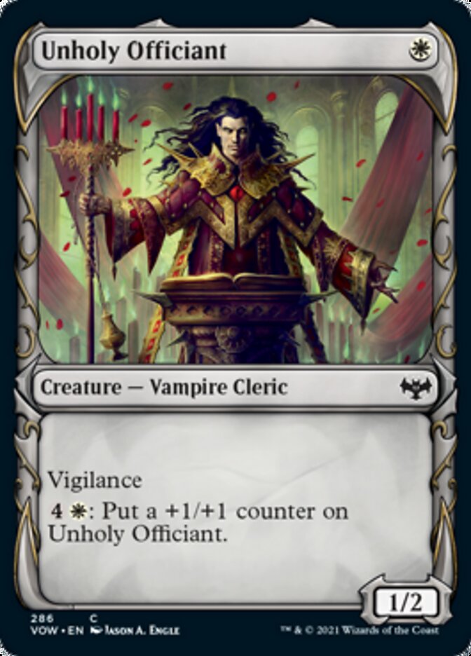 Unholy Officiant (Showcase Fang Frame) [Innistrad: Crimson Vow] | The Time Vault CA