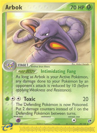 Arbok (29/100) [EX: Sandstorm] | The Time Vault CA