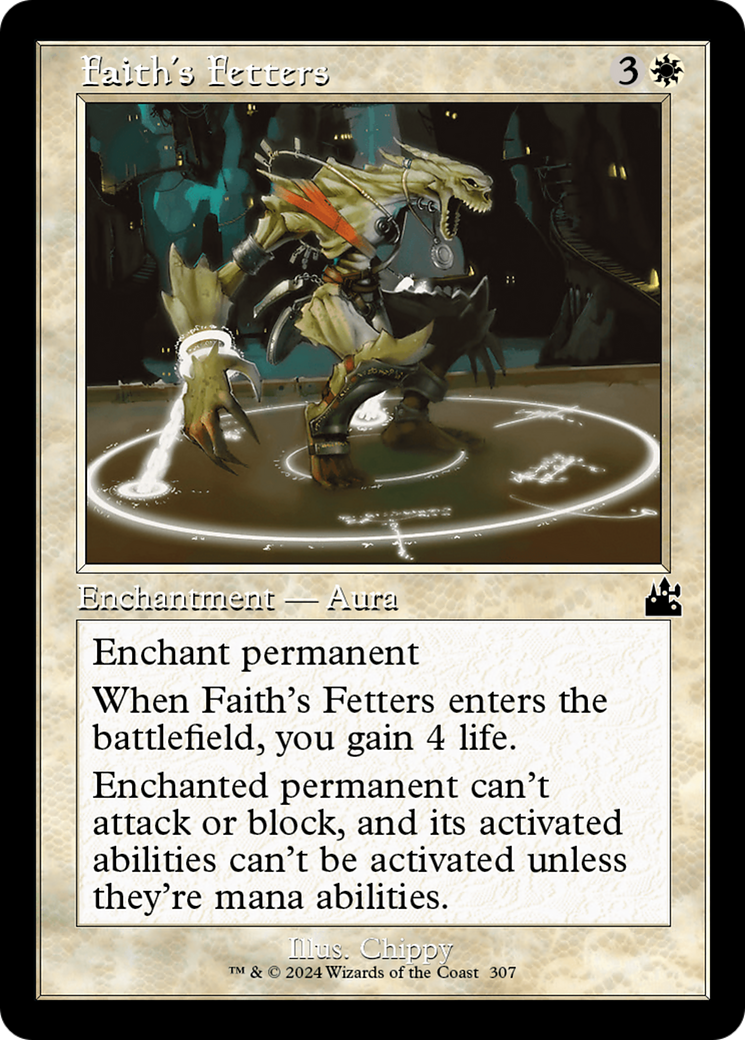 Faith's Fetters (Retro Frame) [Ravnica Remastered] | The Time Vault CA