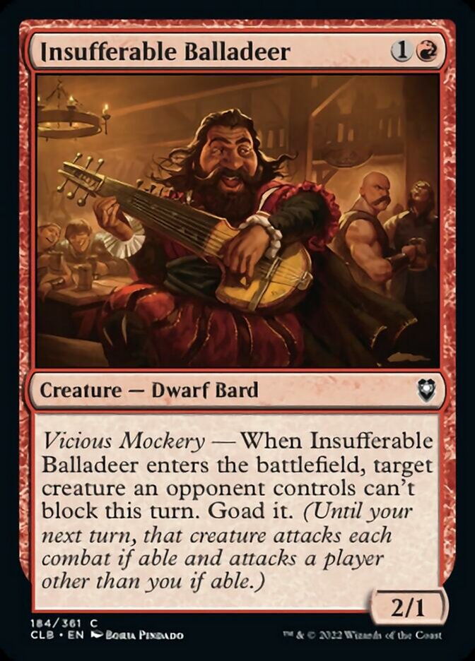 Insufferable Balladeer [Commander Legends: Battle for Baldur's Gate] | The Time Vault CA