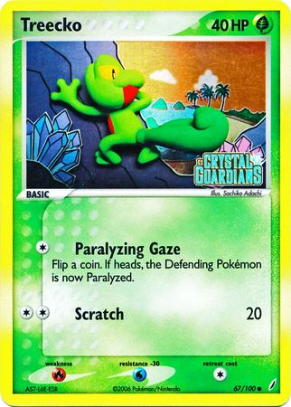 Treecko (67/100) (Stamped) [EX: Crystal Guardians] | The Time Vault CA