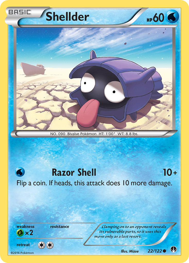 Shellder (22/122) [XY: BREAKpoint] | The Time Vault CA