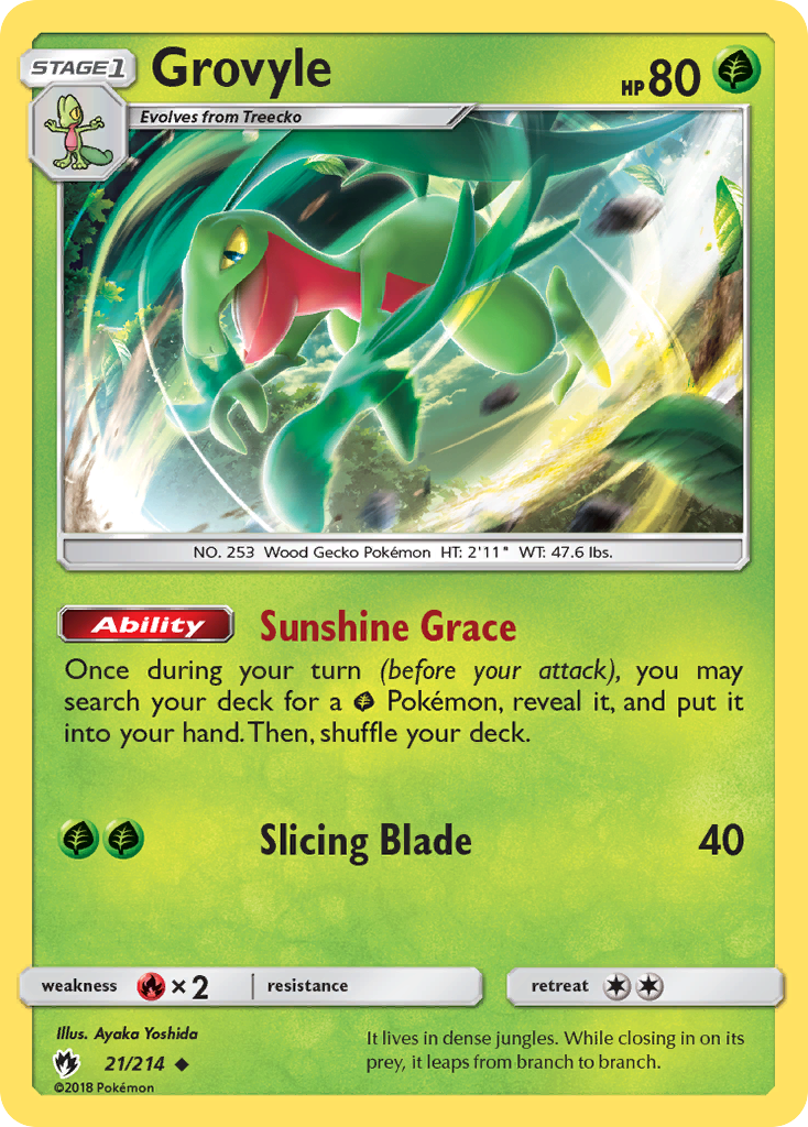 Grovyle (21/214) [Sun & Moon: Lost Thunder] | The Time Vault CA