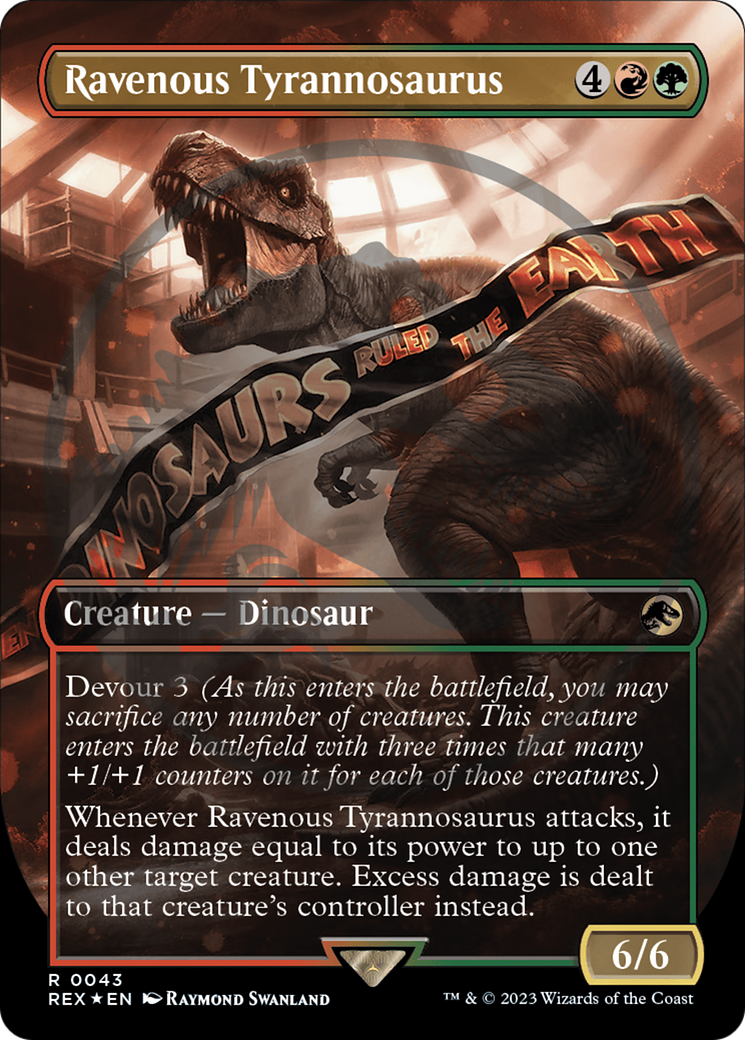 Ravenous Tyrannosaurus Emblem (Borderless) [Jurassic World Collection Tokens] | The Time Vault CA