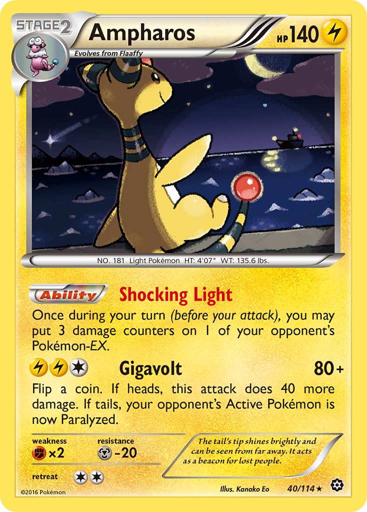 Ampharos (40/114) (Theme Deck Exclusive) [XY: Steam Siege] | The Time Vault CA