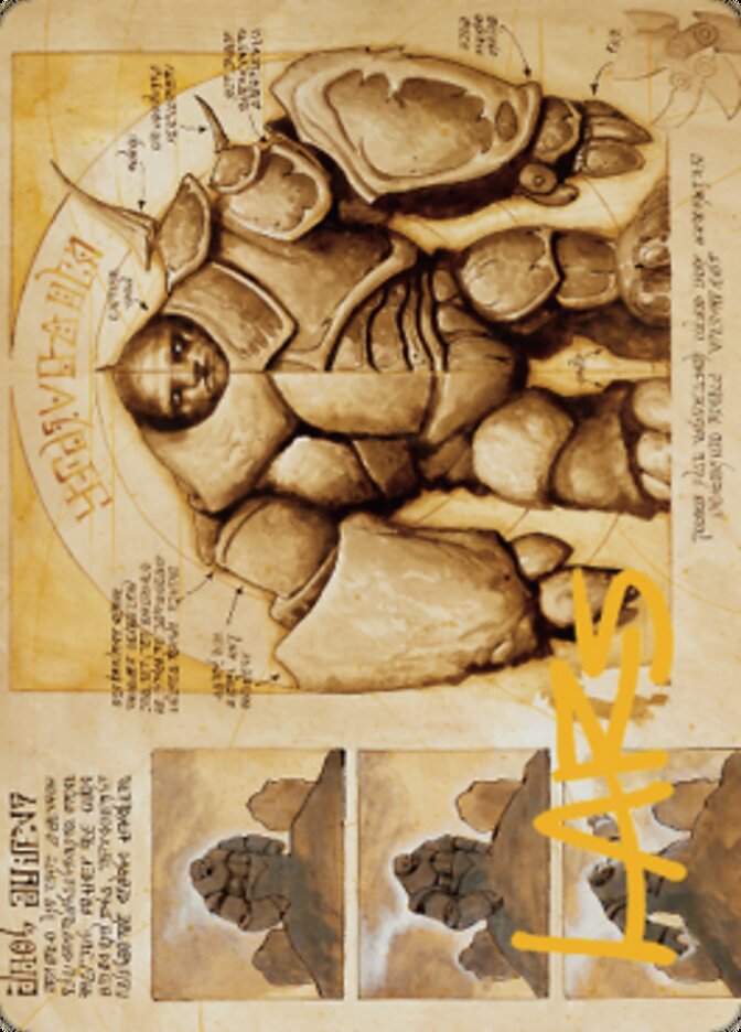 Precursor Golem Art Card (Gold-Stamped Signature) [The Brothers' War Art Series] | The Time Vault CA